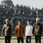 GANJAR DAMPINGI KAISAR JEPANG NAHURITO DI CANDI BOROBUDUR MAGELANG JAWA TENGAH