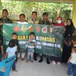 SATGAS PAMTAS YONARMED 11 KOSTRAD GELAR IMUNISASI DAN EDUKASI GIZI ANAK DI SEBATIK BARAT