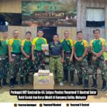 Peringati HUT Kostrad Ke-64,Satgas Pamtas Yomarmed 11 Kostrad Gelar Bakti Sosial dan Karya Bhakti di Kampung Saliku, Malaysia